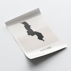 malawi map poster - minimalist boho wall art - digital download - image 4