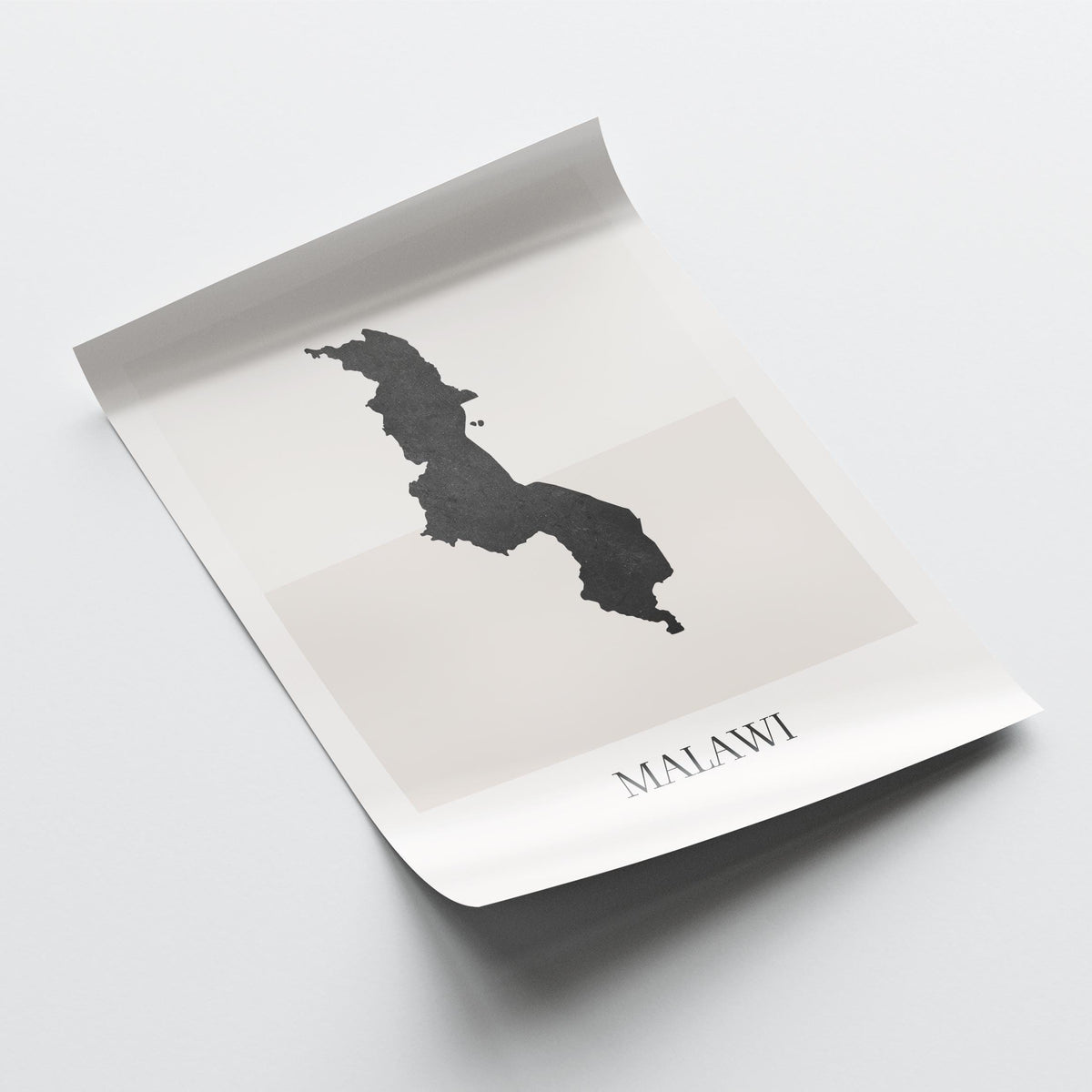 malawi map poster - minimalist boho wall art - digital download - image 4
