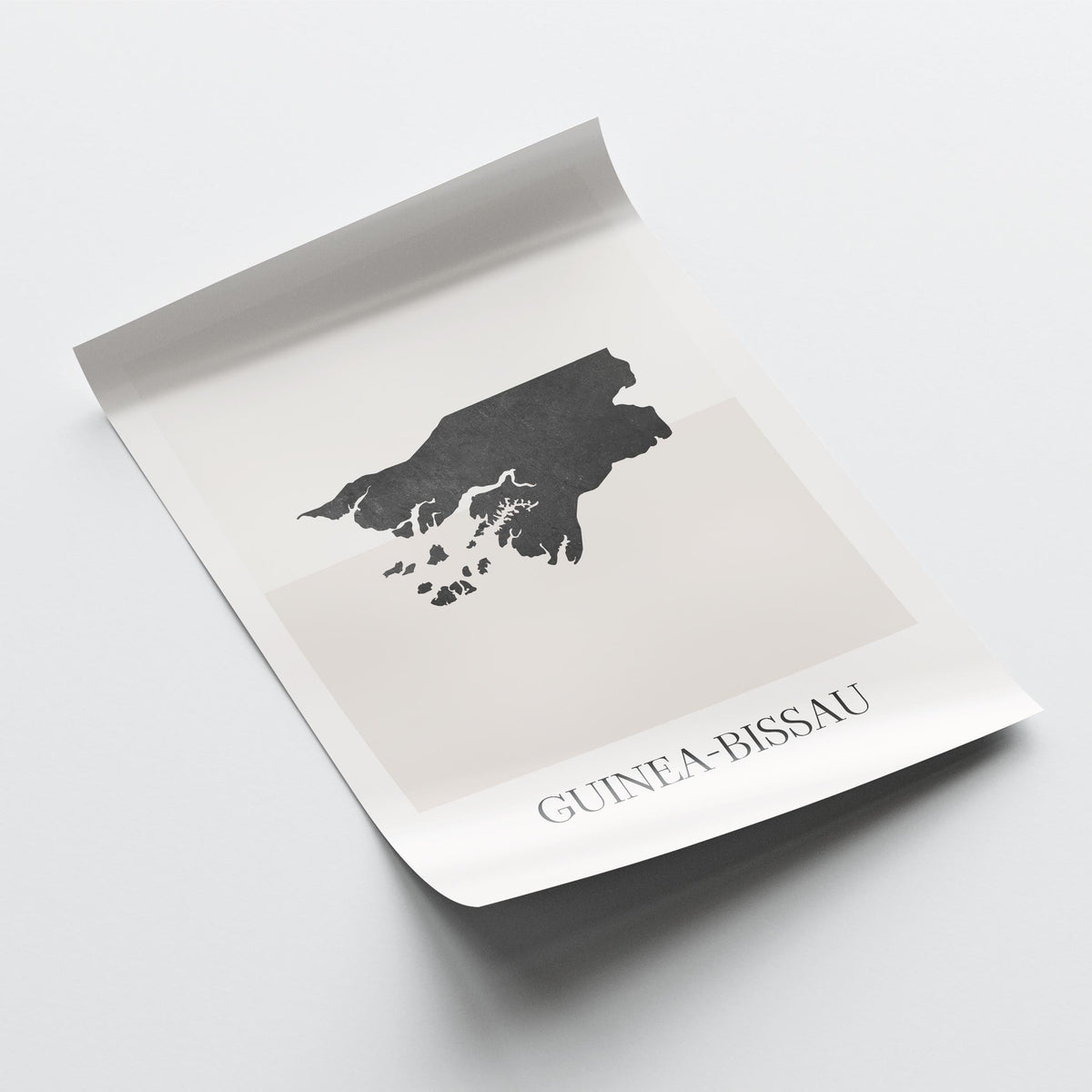 guinea map poster - minimalist boho wall art - digital download - image 4