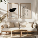 hungary map poster - minimalist boho wall art - digital download - image 5