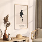 myanmar map poster - minimalist boho wall art - digital download - image 2