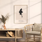 myanmar map poster - minimalist boho wall art - digital download - image 3