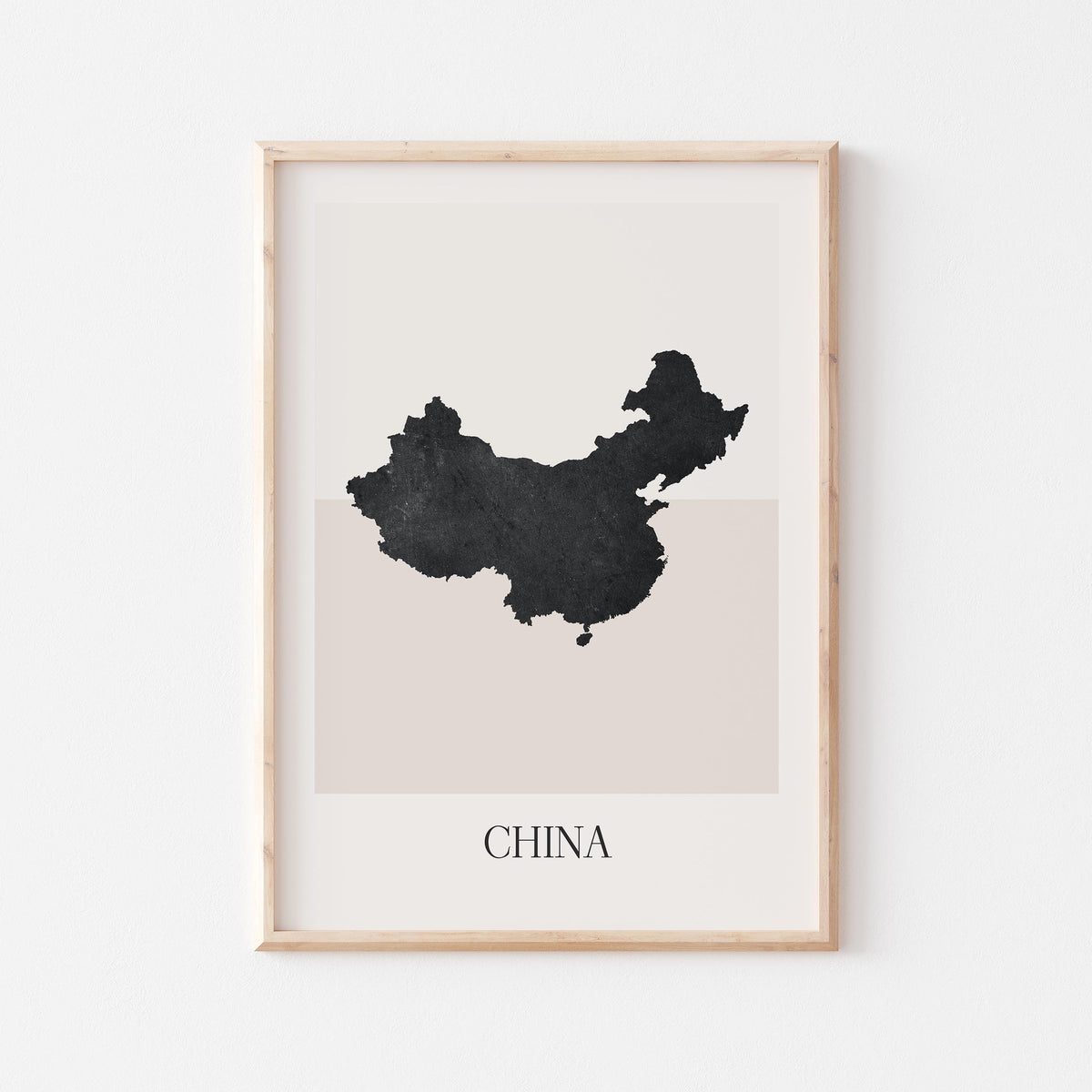 china map poster - minimalist boho wall art - digital download - image 1