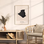 algeria map poster - minimalist boho wall art - digital download - image 3