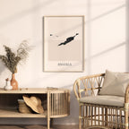 anguilla map poster - minimalist boho wall art - digital download - image 3