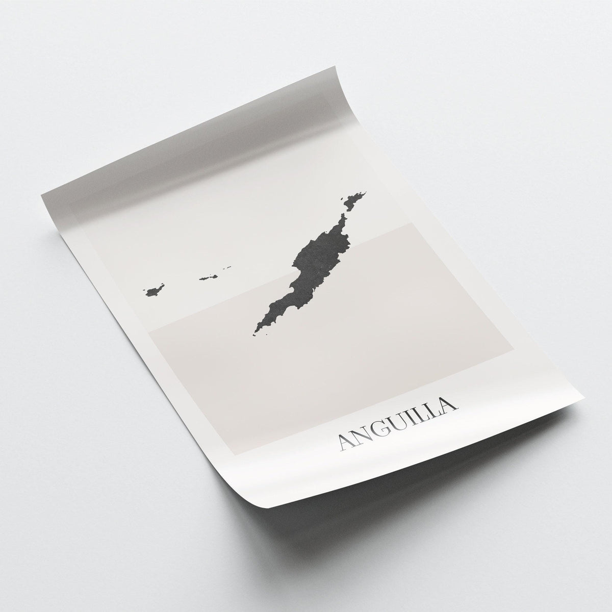 anguilla map poster - minimalist boho wall art - digital download - image 4