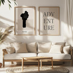 benin map poster - minimalist boho wall art - digital download - image 5