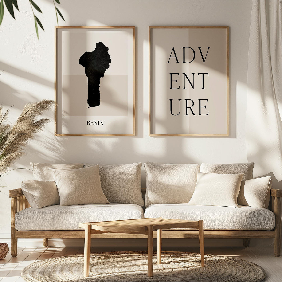 benin map poster - minimalist boho wall art - digital download - image 5