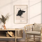 asia map poster - minimalist boho wall art - digital download - image 3