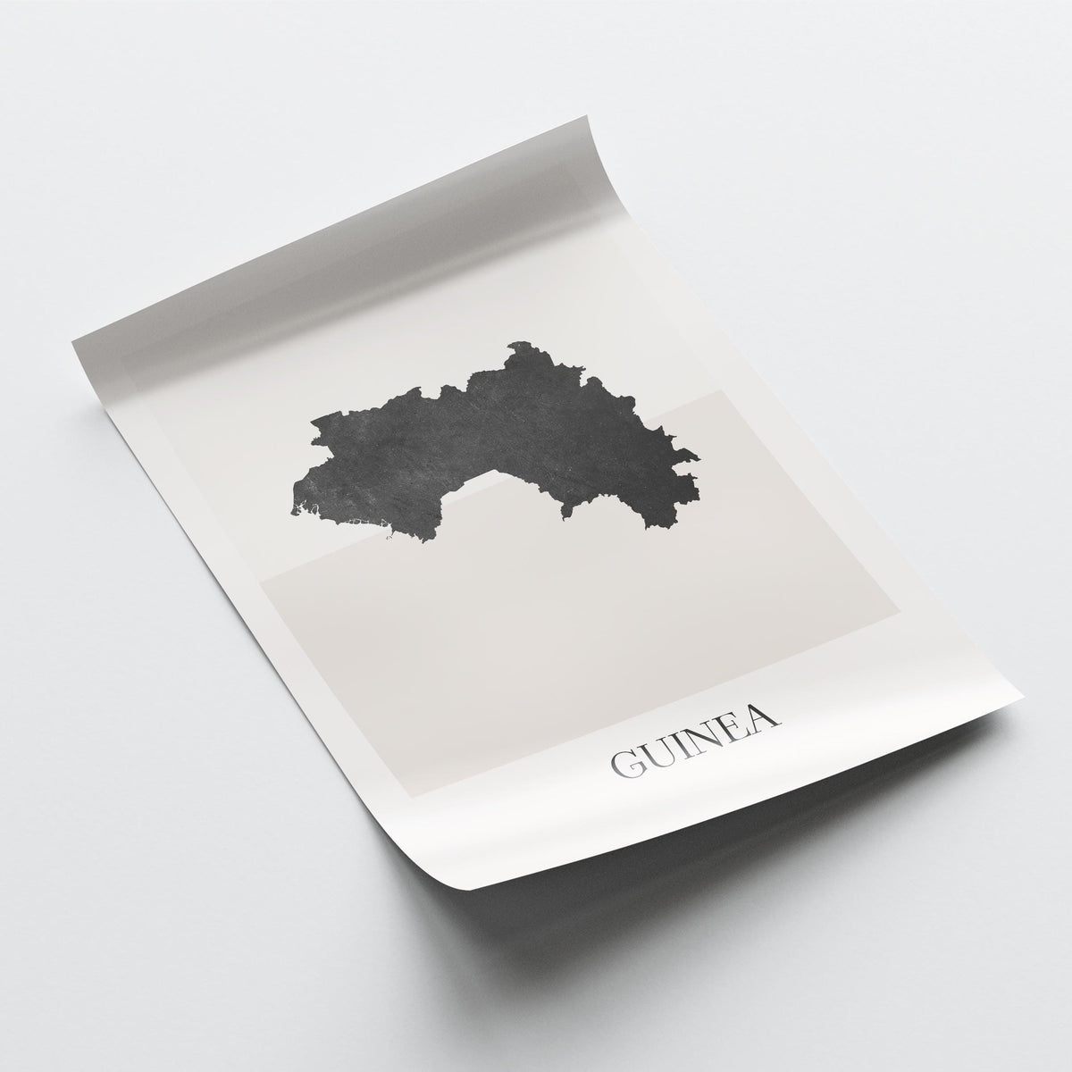 guinea map poster - minimalist boho wall art - digital download - image 4