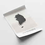 south korea map poster - minimalist boho wall art - digital download - image 4