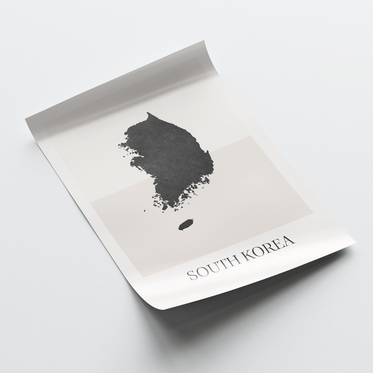south korea map poster - minimalist boho wall art - digital download - image 4