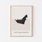 united arab emirates map poster - minimalist boho wall art - digital download - image 1