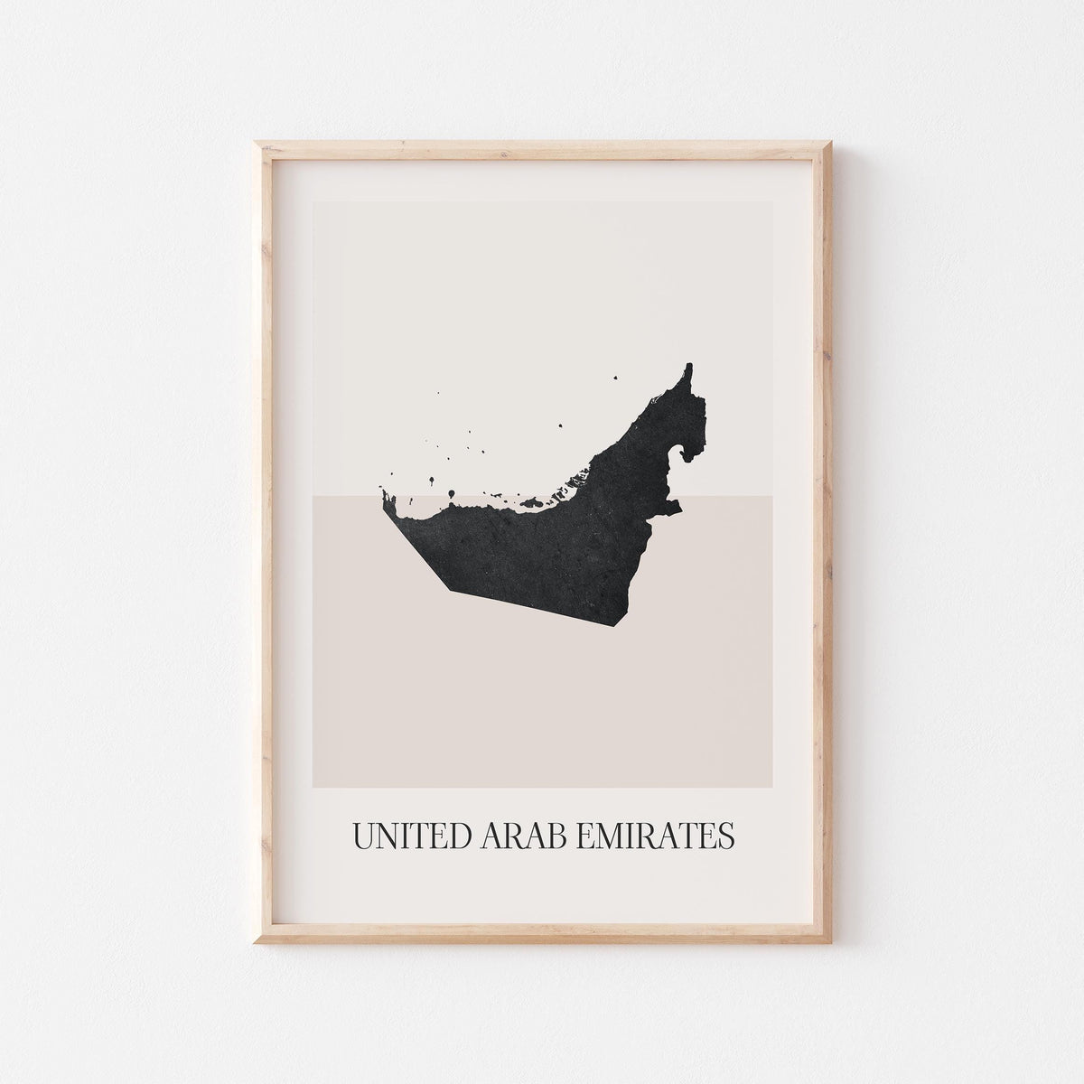 united arab emirates map poster - minimalist boho wall art - digital download - image 1