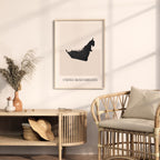 united arab emirates map poster - minimalist boho wall art - digital download - image 3