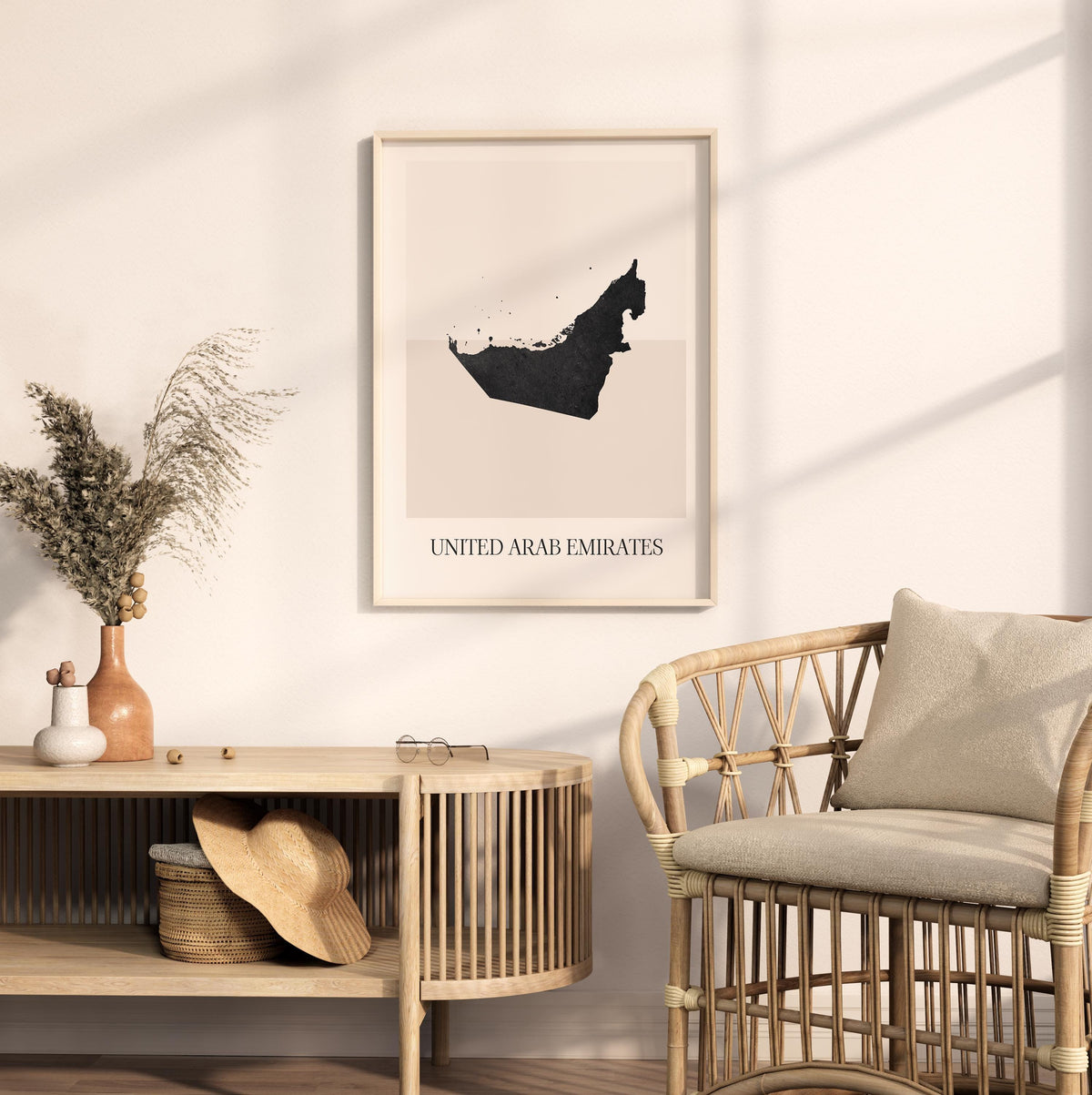 united arab emirates map poster - minimalist boho wall art - digital download - image 3