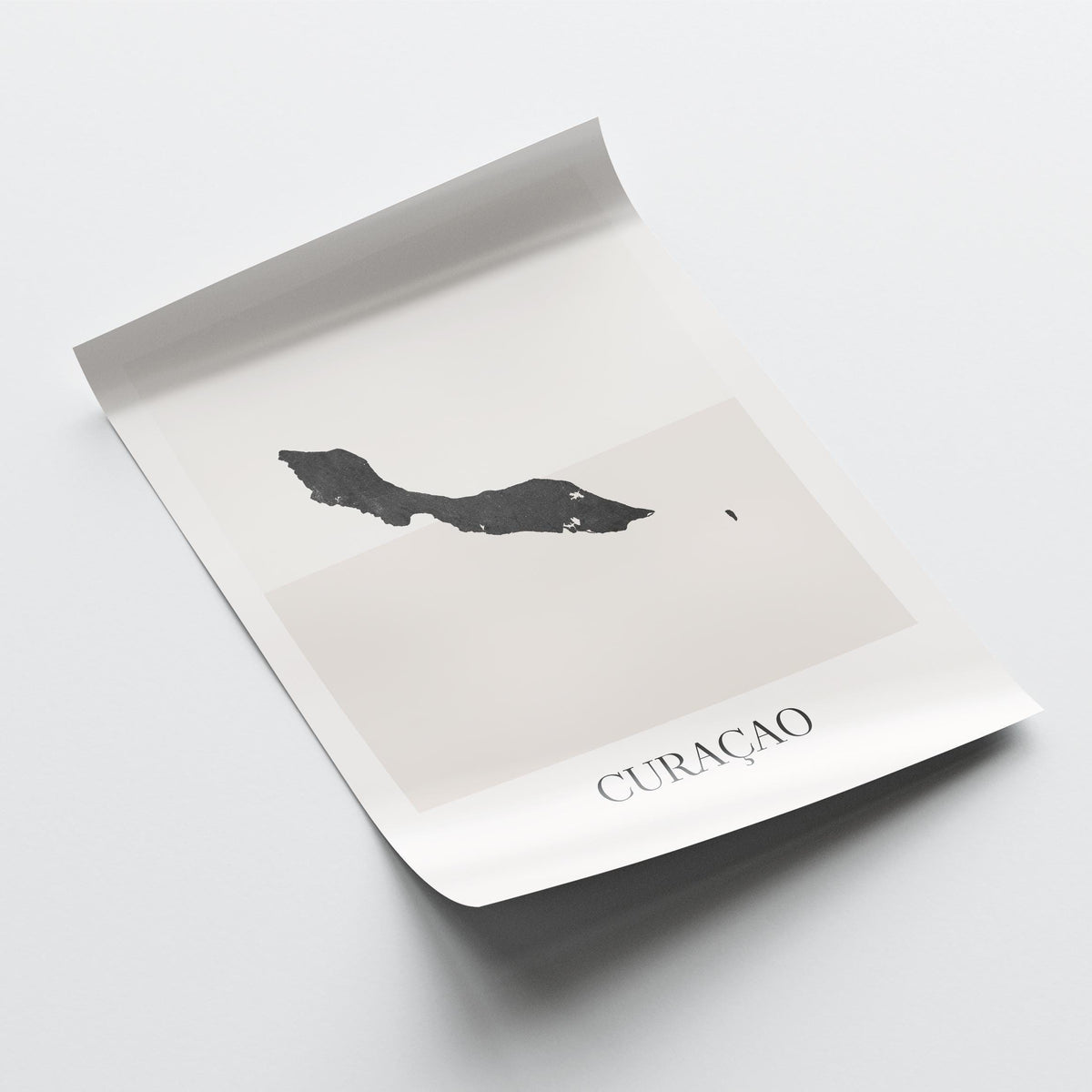 curacao map poster - minimalist boho wall art - digital download - image 4