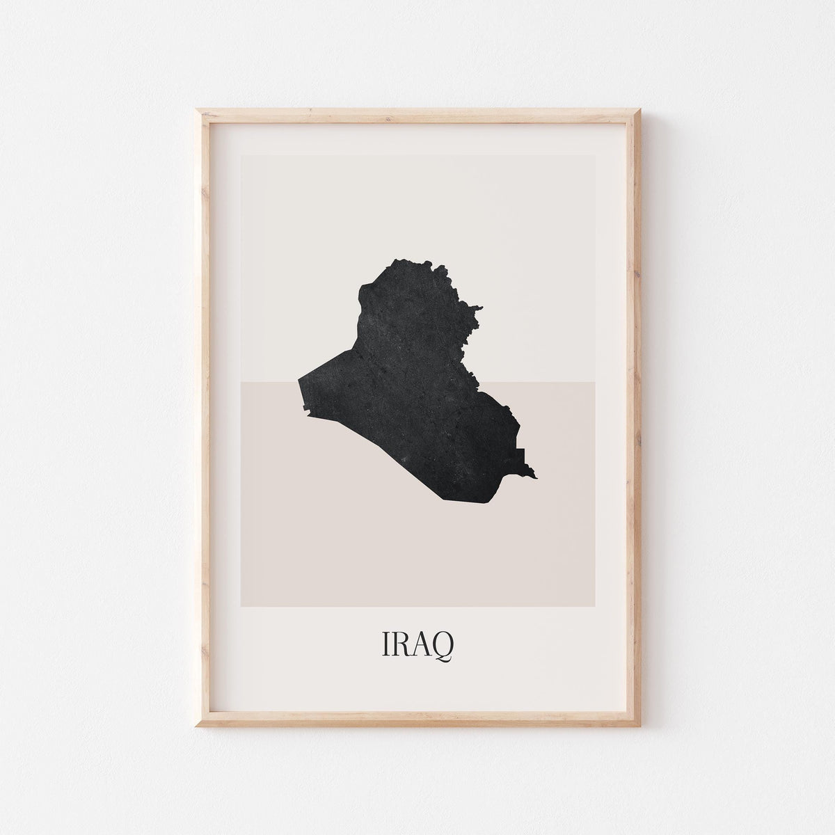 iraq map poster - minimalist boho wall art - digital download - image 1