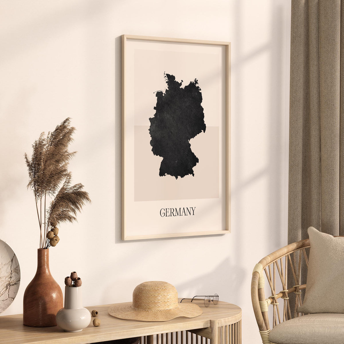 germany map poster - minimalist boho wall art - digital download - image 2