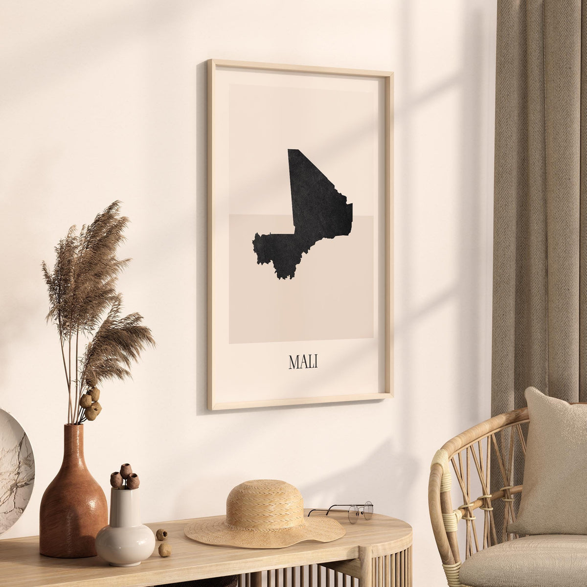 mali map poster - minimalist boho wall art - digital download - image 2