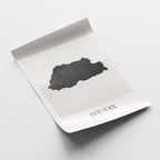 bhutan map poster - minimalist boho wall art - digital download - image 4