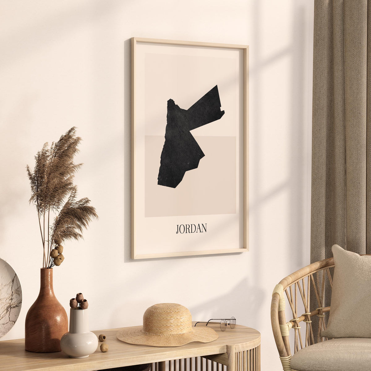 jordan map poster - minimalist boho wall art - digital download - image 2