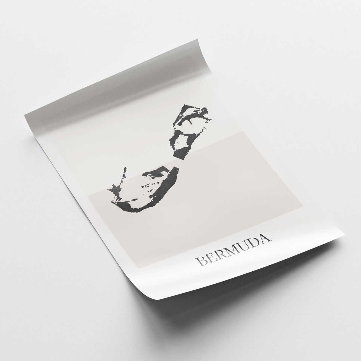 bermuda map poster - minimalist boho wall art - digital download - image 4