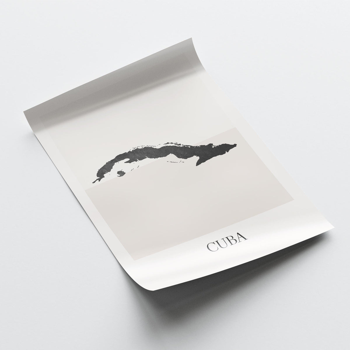 cuba map poster - minimalist boho wall art - digital download - image 4