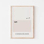 cayman islands map poster - minimalist boho wall art - digital download - image 1