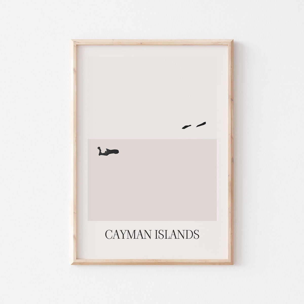 cayman islands map poster - minimalist boho wall art - digital download - image 1