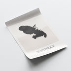 martinique map poster - minimalist boho wall art - digital download - image 4