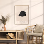vatican city map poster - minimalist boho wall art - digital download - image 3