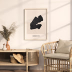 djibouti map poster - minimalist boho wall art - digital download - image 3