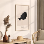 niger map poster - minimalist boho wall art - digital download - image 2