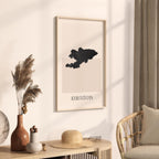 kyrgyzstan map poster - minimalist boho wall art - digital download - image 2