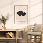 czech republic map poster - minimalist boho wall art - digital download - image 3