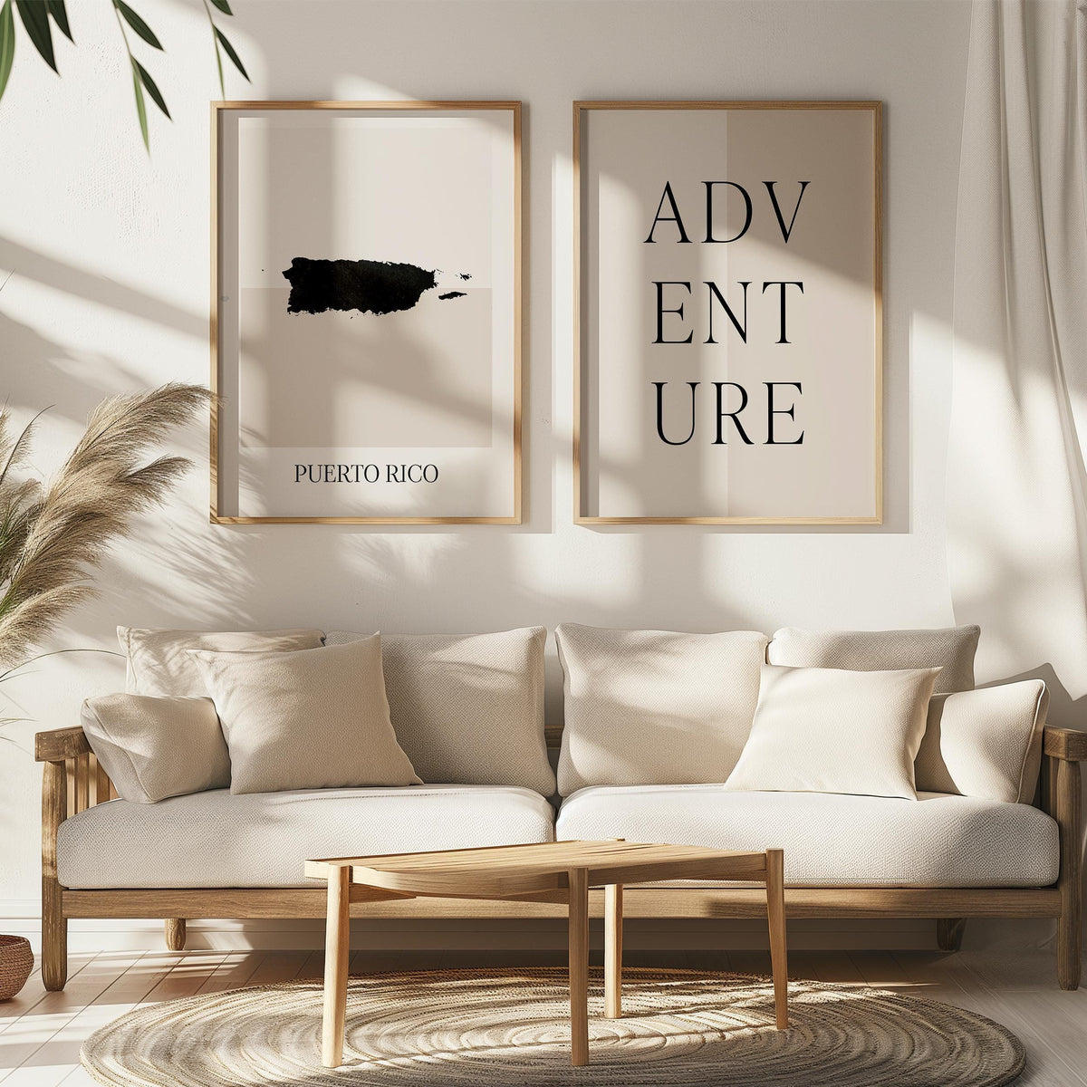 puerto rico map poster - minimalist boho wall art - digital download - image 5