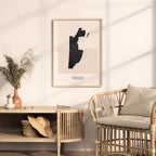 belize map poster - minimalist boho wall art - digital download - image 3