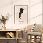 argentina map poster - minimalist boho wall art - digital download - image 3