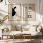 belize map poster - minimalist boho wall art - digital download - image 5