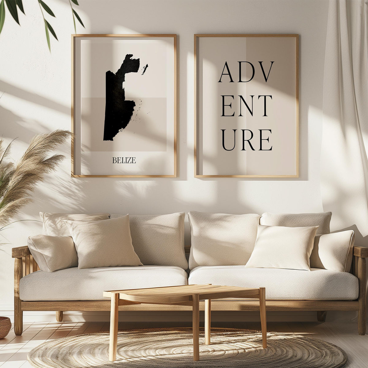 belize map poster - minimalist boho wall art - digital download - image 5