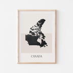 canada map poster - minimalist boho wall art - digital download - image 1