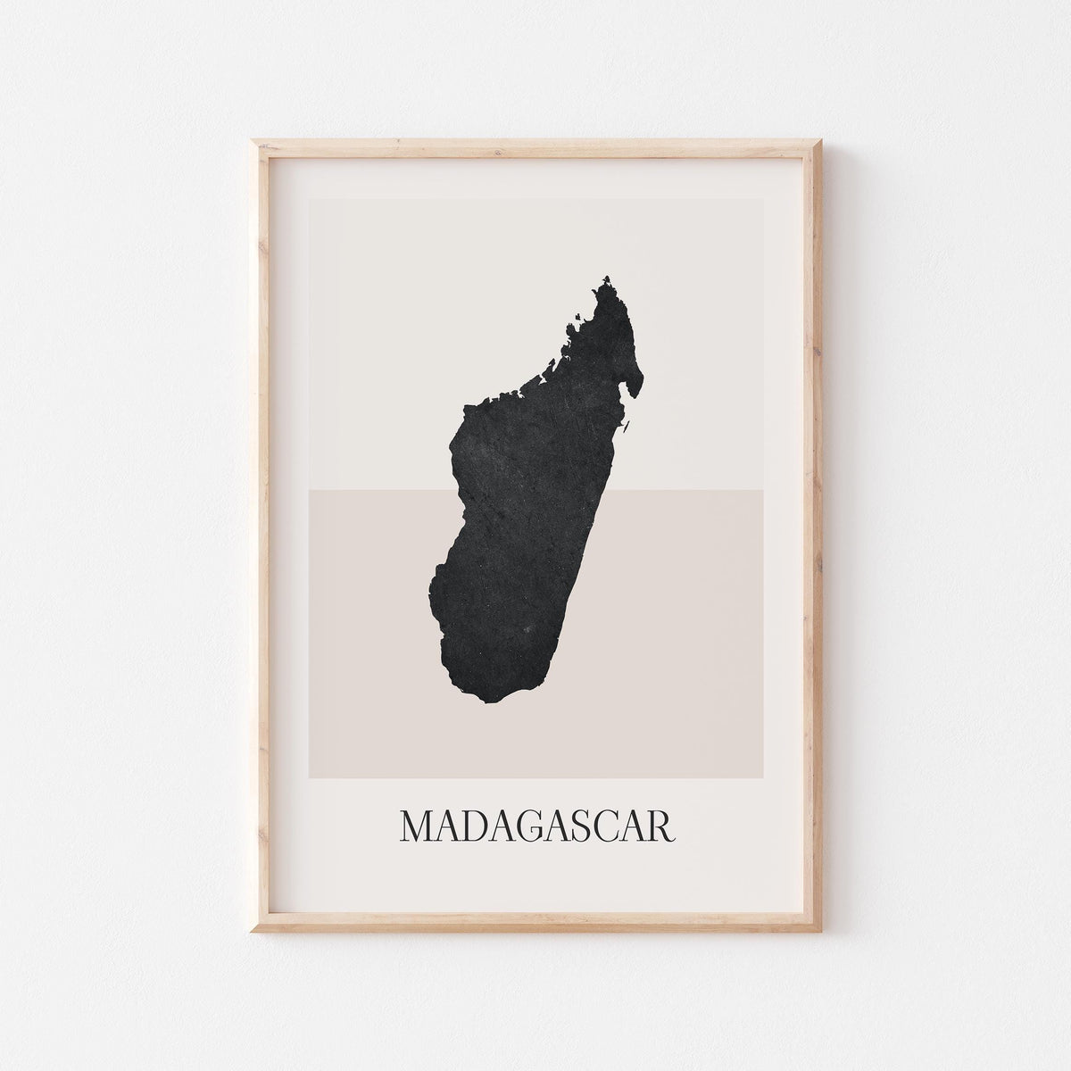 madagascar map poster - minimalist boho wall art - digital download - image 1