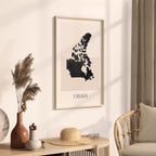 canada map poster - minimalist boho wall art - digital download - image 2