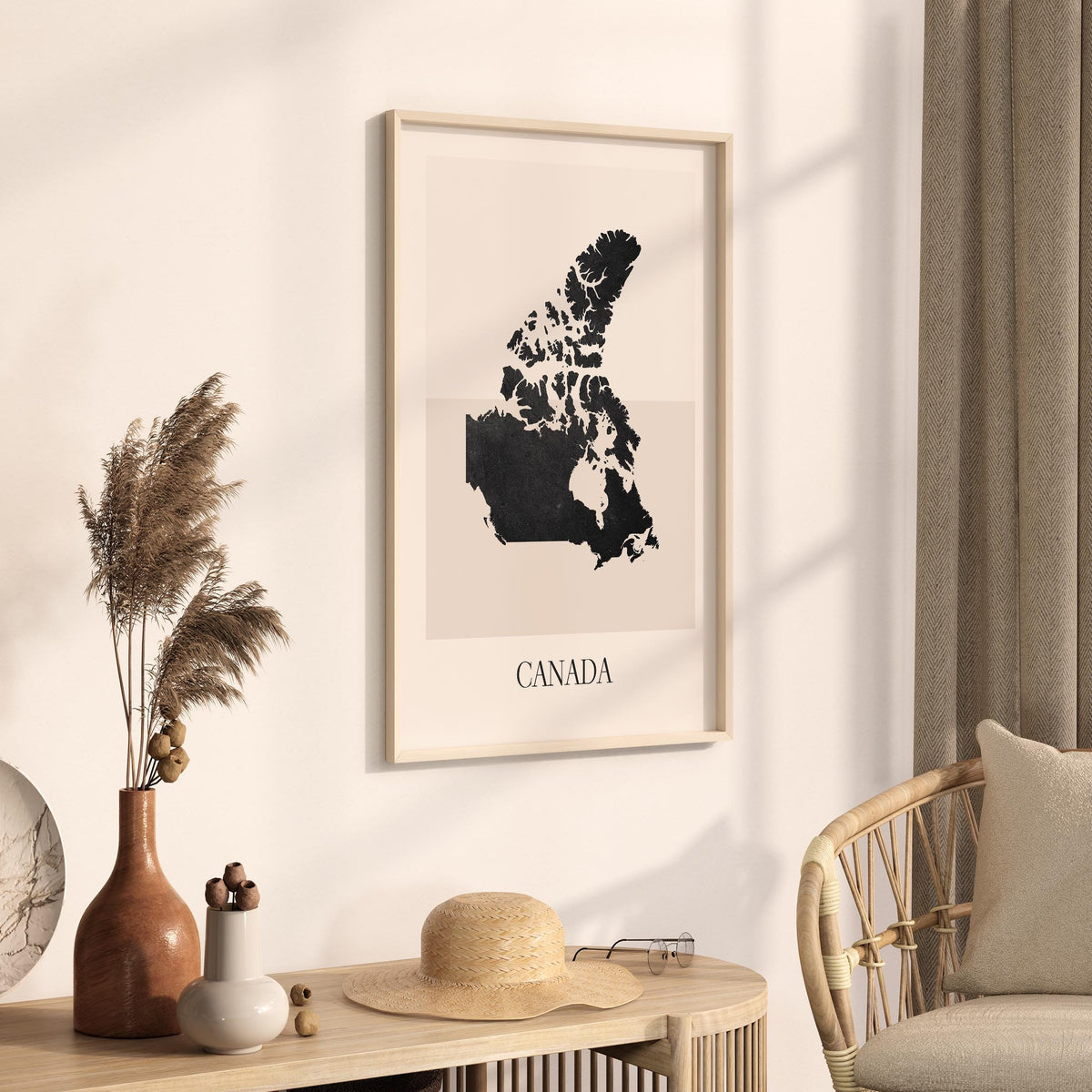 canada map poster - minimalist boho wall art - digital download - image 2