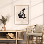 canada map poster - minimalist boho wall art - digital download - image 3