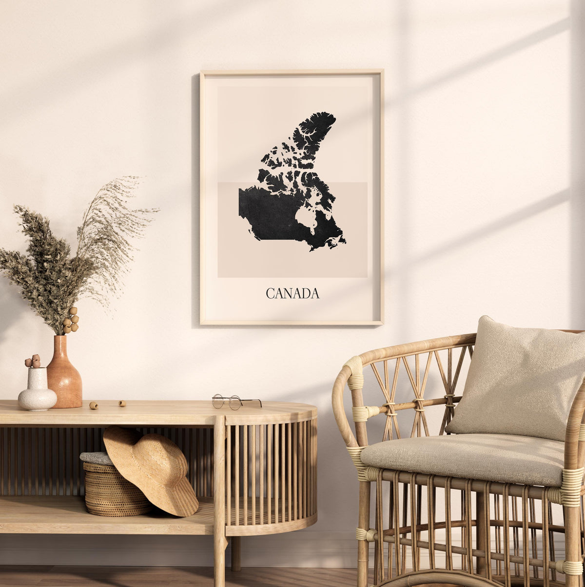 canada map poster - minimalist boho wall art - digital download - image 3