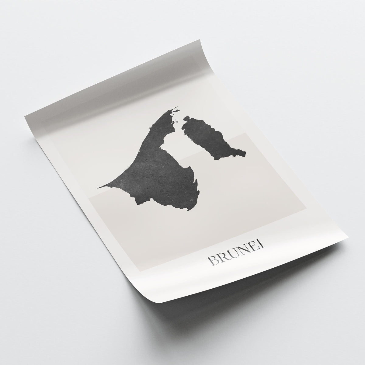brunei map poster - minimalist boho wall art - digital download - image 4