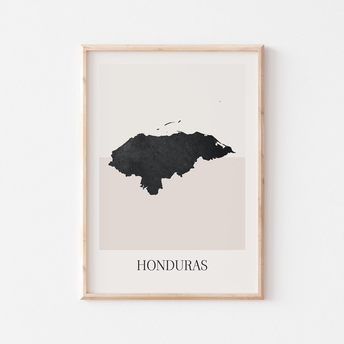 honduras map poster - minimalist boho wall art - digital download - image 1