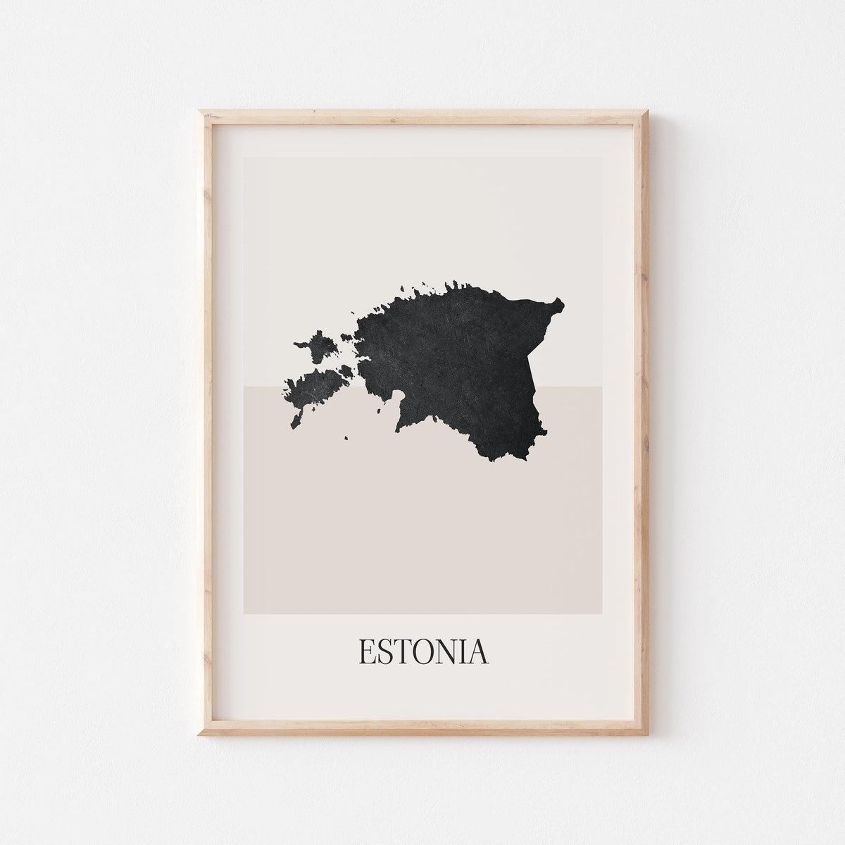 estonia map poster - minimalist boho wall art - digital download - image 1